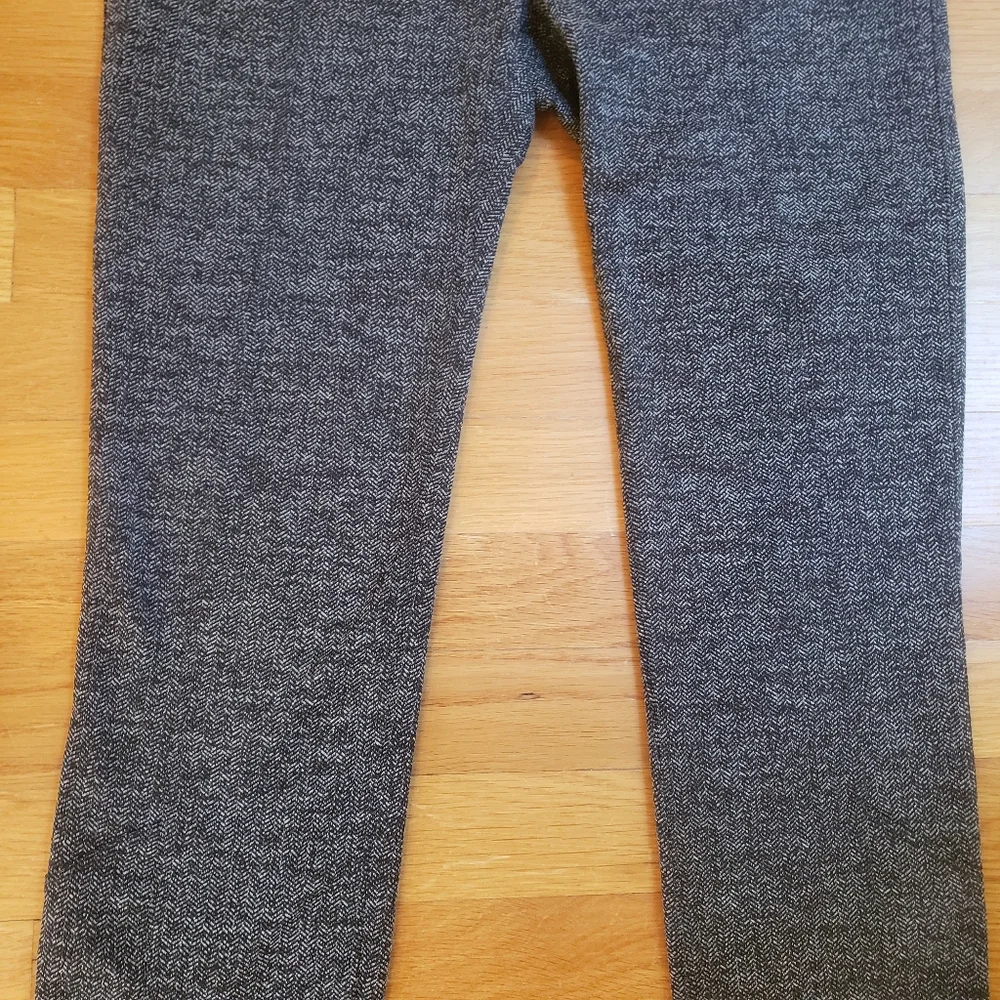 Athleta Herringbone High Waisted Leggings Pockets Medium Tall Charcoal Gray Grey - Picture 10 of 13